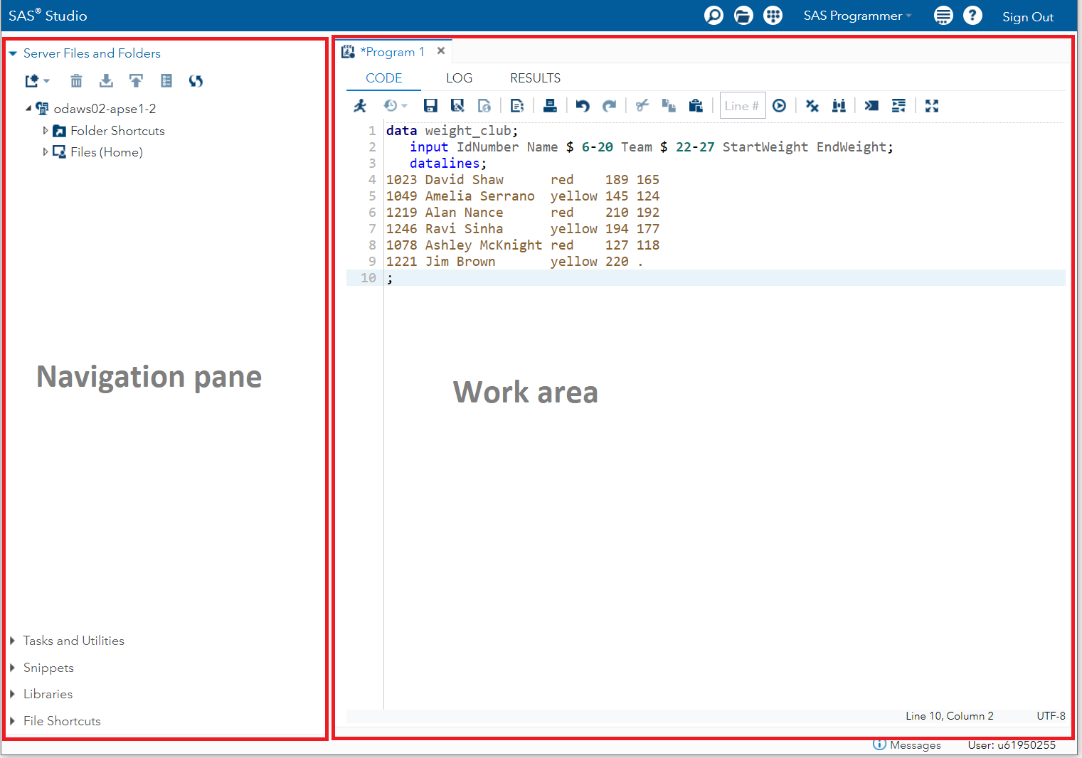 Sas User Interface Learn Sas Code