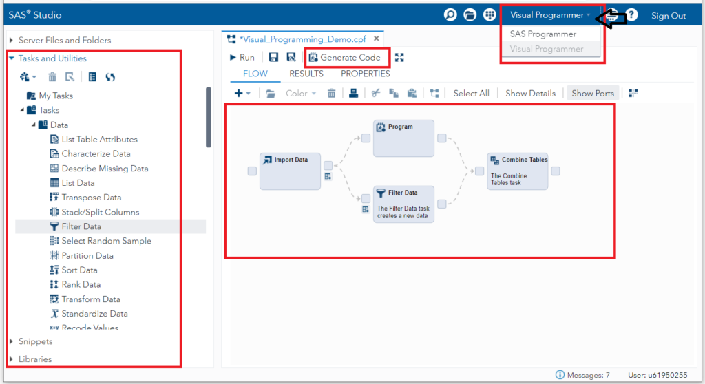 SAS Studio tricks - SAS Visual Programmer