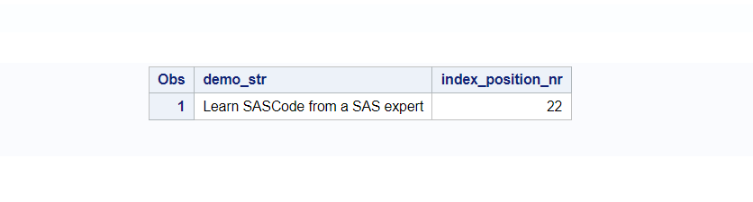 check if substring is present in SAS Findw function