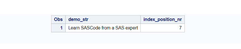 check if substring is present in the string - SAS Find function