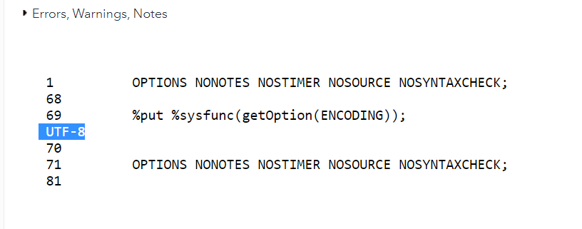 encoding in SAS session