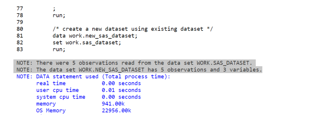 Rename a sas dataset Using sas data step