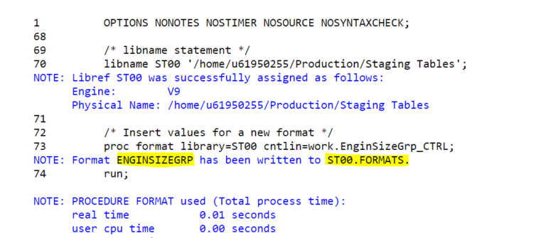 Proc Format Library How to Use CNTLOUT= and CNTLIN=options In SAS PROC FORMAT? - Learn SAS Code