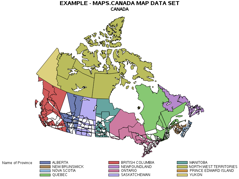 Create CANADA Country Map in SAS