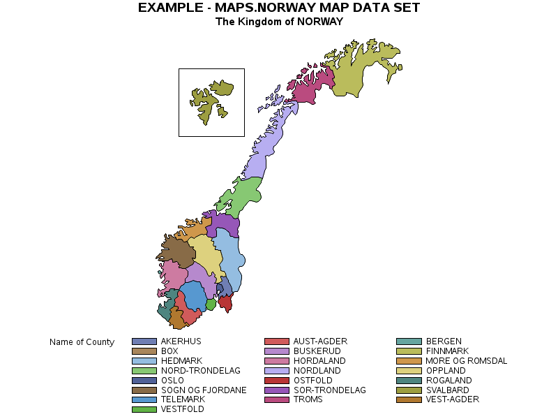 Create NORWAY Country Map in SAS