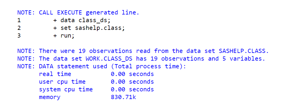 Call Execute to run SAS code