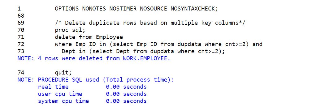 Find and delete duplicates based on multiple key columns