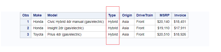 SAS WHere statement with matching pattern