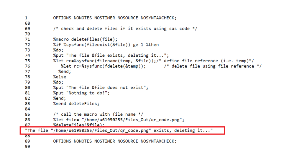 check external files if it exists and delete it in SAS code