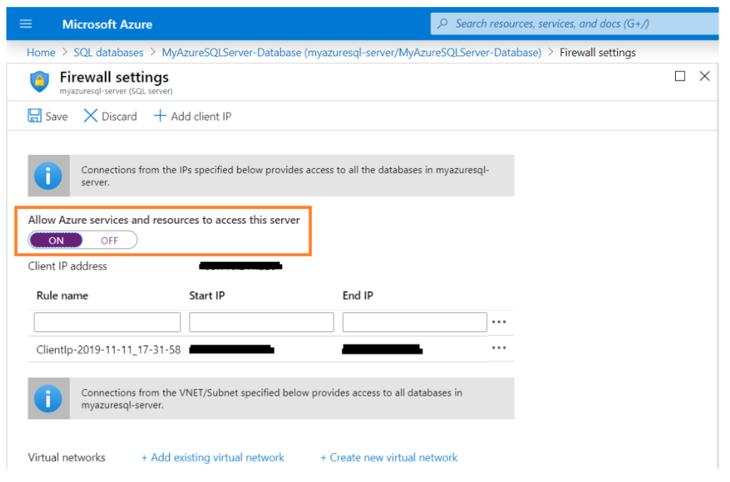 Microsoft Azure Services for SQL db