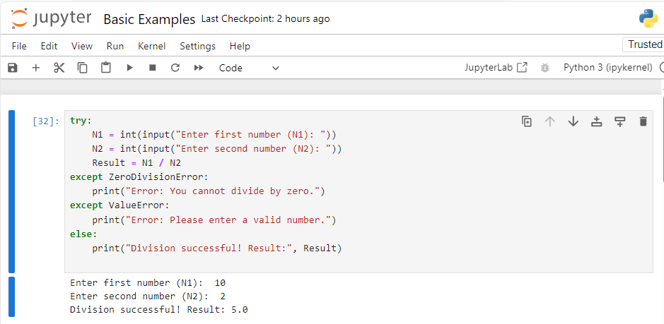 Python else block