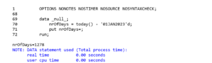How to Calculate the Number of Days in SAS (INTCK, INTNX & Date ...
