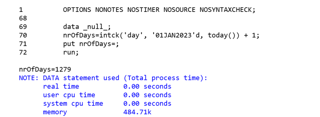 Calculate Days Since a Fixed Reference Date in SAS