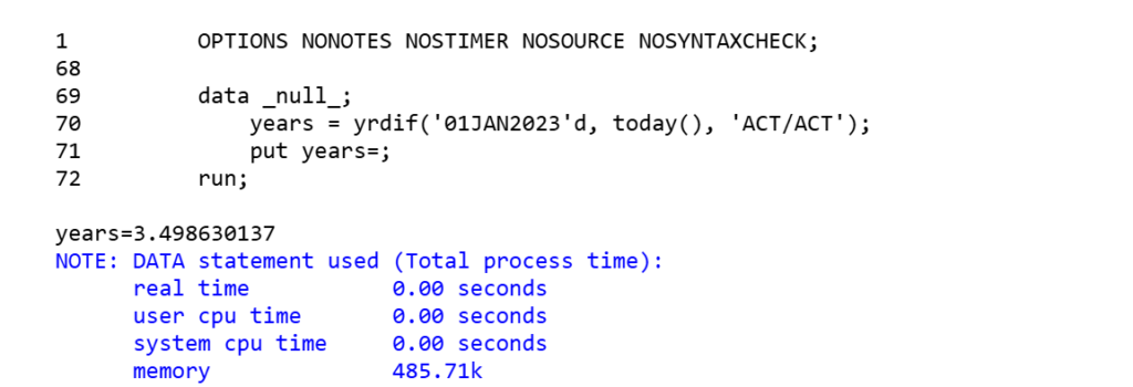SAS Using YRDIF for Age Year-Based Day Calculations